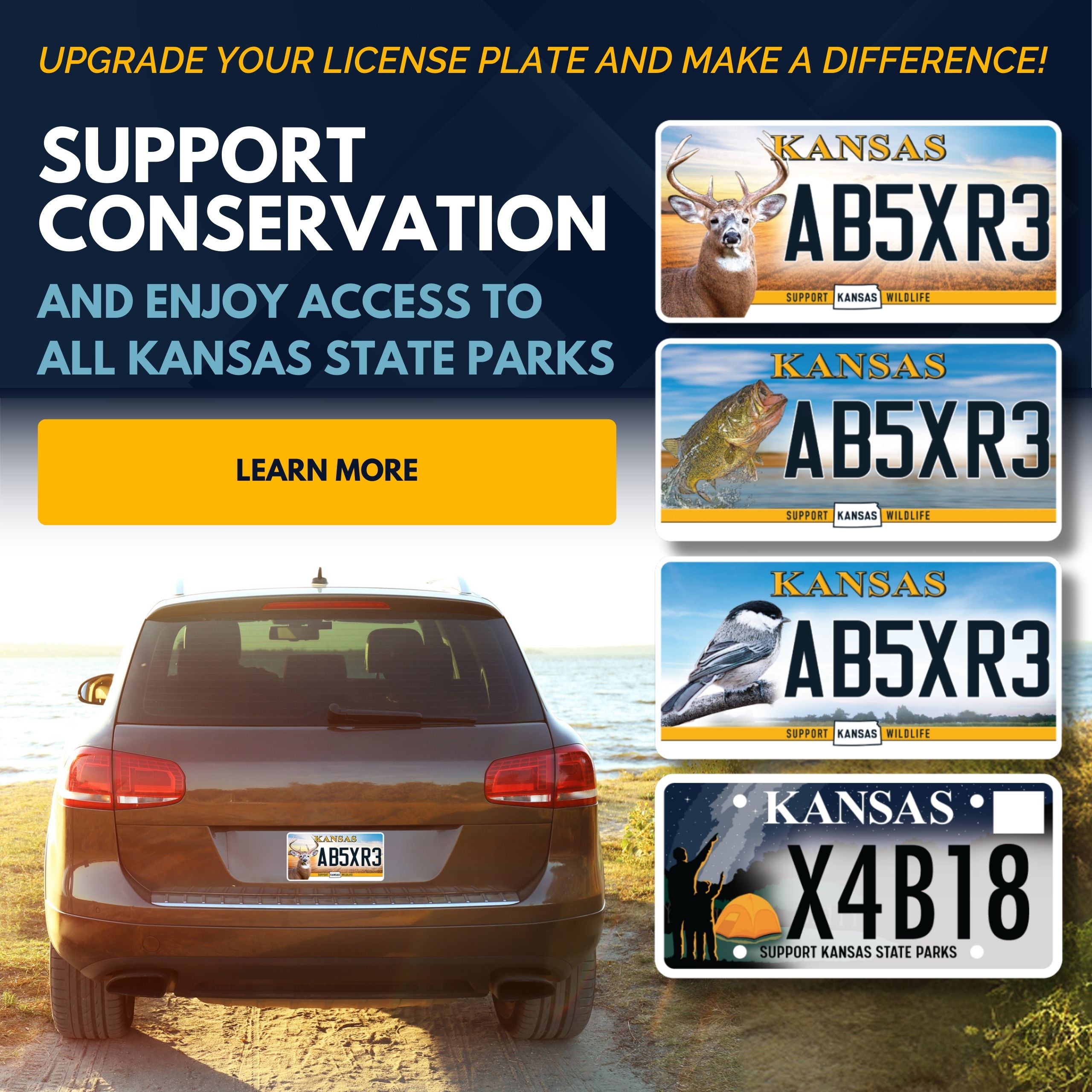 Get Your Kansas Wildlife and Parks License Plate