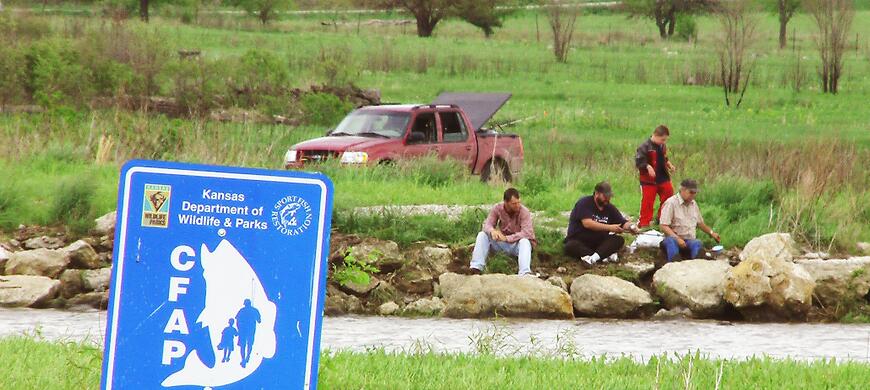 Friends fishing