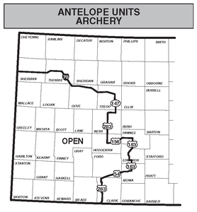 Antelope Archery Unit Map