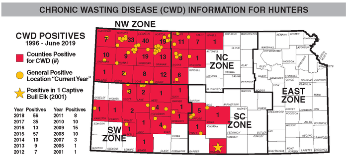 Positive CWD Deer Map