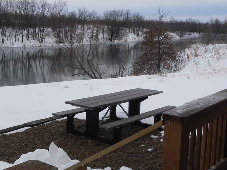 Mined land cabin view