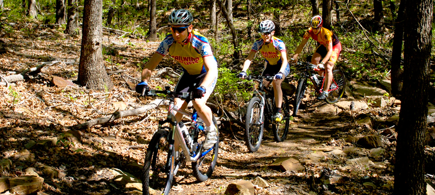 Cross Timber Bikers on Trail