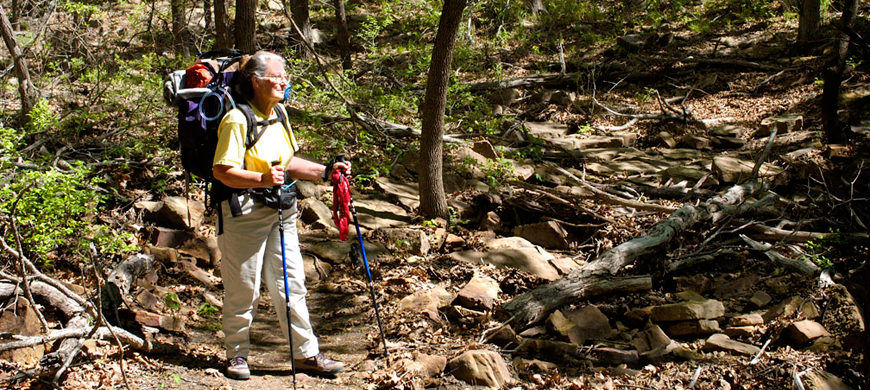 Cross Timbers Person on Trail