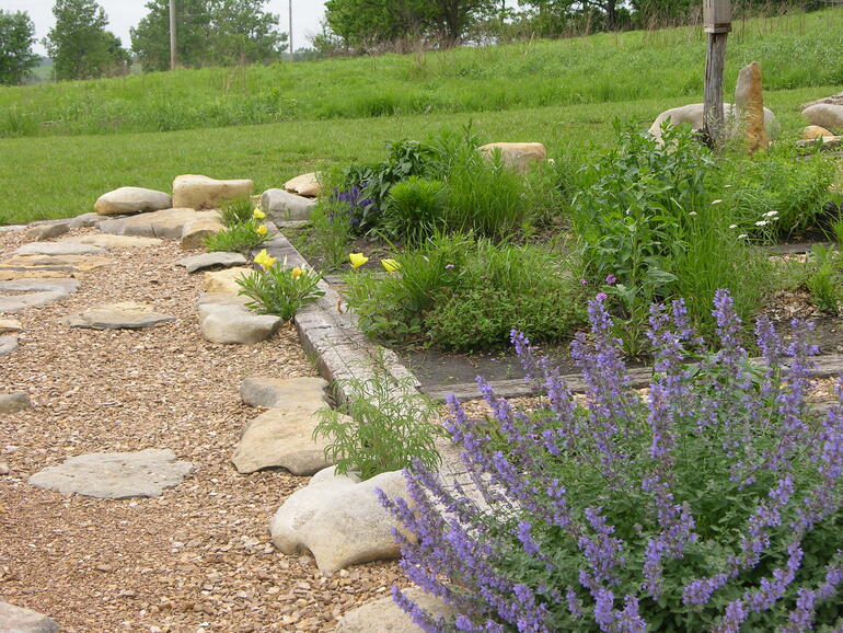 Flowers by the office at Eisenhower