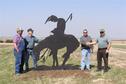 End Of The Trail - shadow sculpture