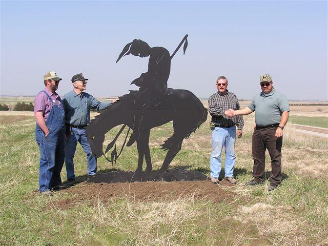 "End Of The Trail" shadow sculpture