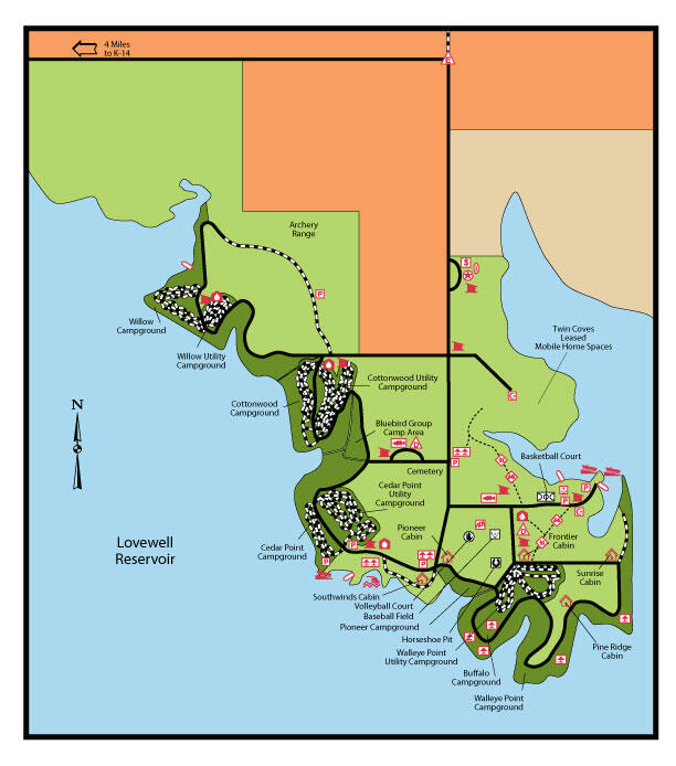 Lovewell Camp Map