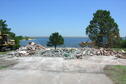 Old beach shower house after demolition