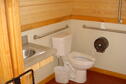 Wilson Lake Elm Cabin Bathroom